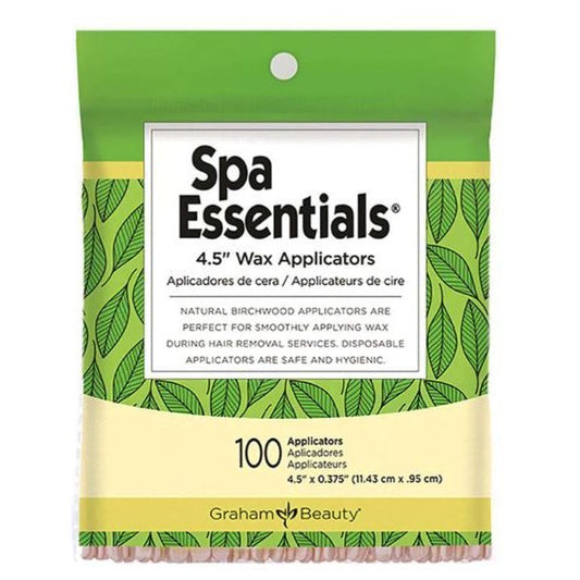 SPA ESSENTIAL BIRCHWOOD WAX APPLICATORS 4.5" 100/PK